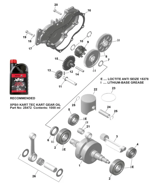 Rotax Micro MAX – Antrieb, Getriebe und Ausgleichswelle