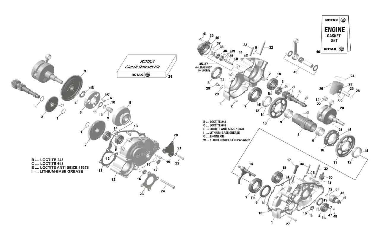 Rotax DD2 – Kurbelgehäuse, Antrieb und Getriebe