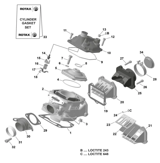 Rotax DD2 – Zylinder
