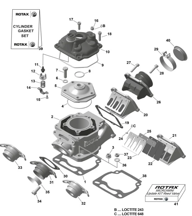 Rotax Micro MAX – Zylinder