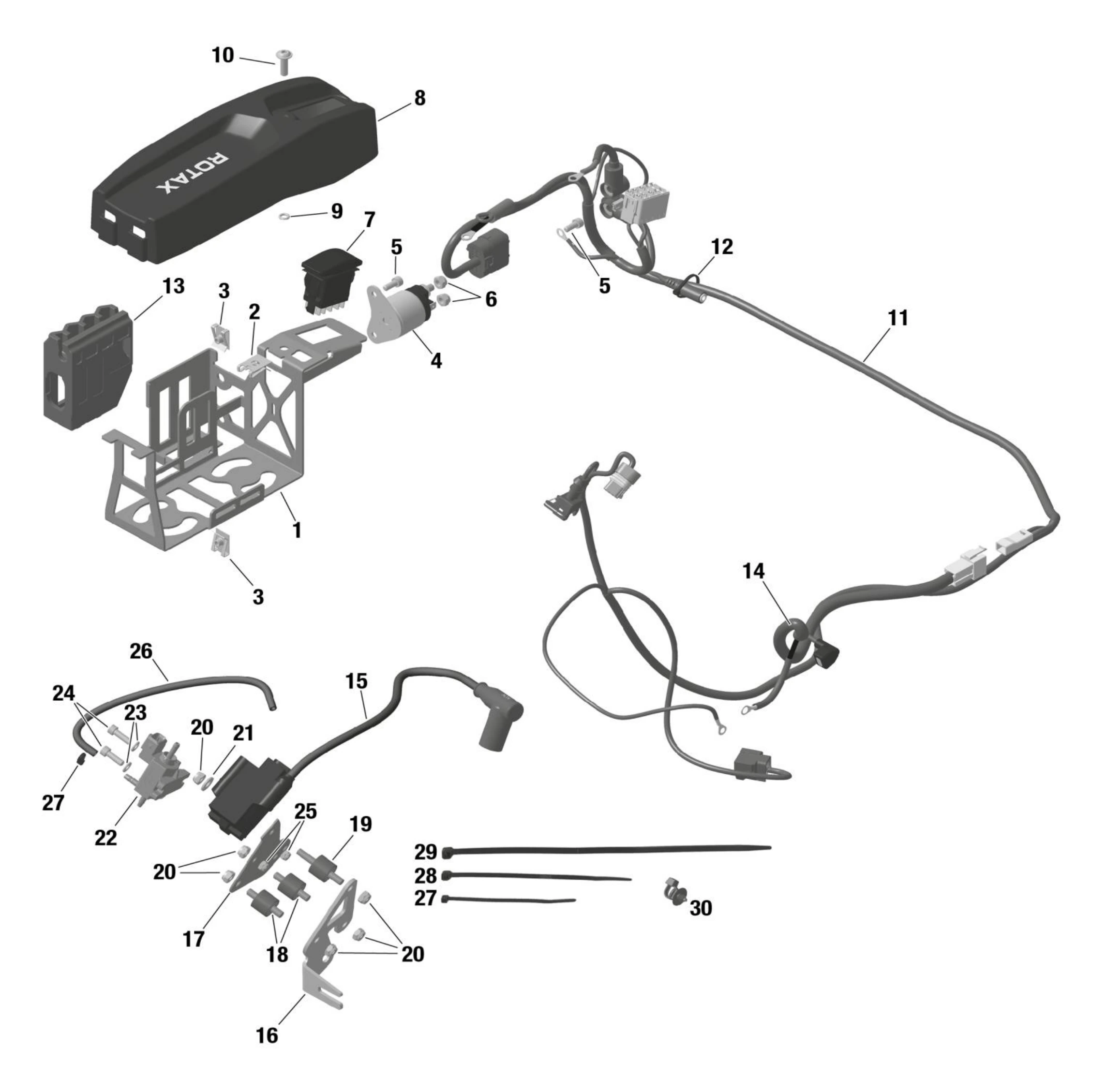 ROTAX DD2 Explosionszeichnung EVO Upgrade Kit Zündung